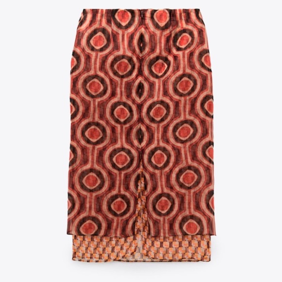 Zara printed tulle skirt size M- NWT - Picture 3 of 6